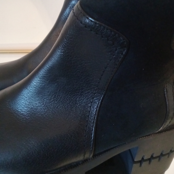 Napoleoni Black Leather Boots With Fur Made in Italy Size 37 - Picture 7 of 11